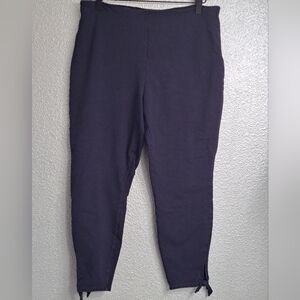 Lysse Navy Blue Tie Crop Pants   Size XL